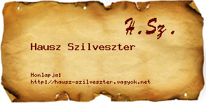 Hausz Szilveszter névjegykártya